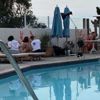 Skyview Motel - Pool with amateur photoshoot. Awkward. - Hotels Near Me - Los Alamos, California