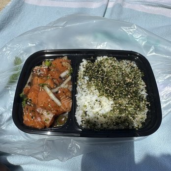 K.Bay Bros - Marinated Salmon with rice - Seafood Near Me - Kaneohe, Hawaii K.Bay Bros - Marinated Salmon with rice - Seafood Near Me - Kaneohe, Hawaii