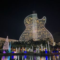 Hard Rock Live at Seminole Hard Rock Hollywood - Christmas display guitar.