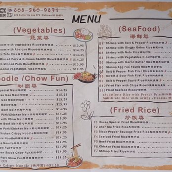 Yummy Kitchen - Menu as of 1/31/26 - Noodles Near Me - Wahiawa, Hawaii Yummy Kitchen - Menu as of 1/31/26 - Noodles Near Me - Wahiawa, Hawaii