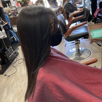QT Salon - Curtain bangs with layers - Hair Salons Near Me - Westminster, California