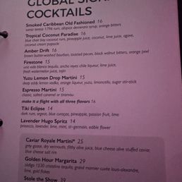 Drink menu Drink menu