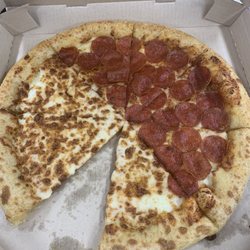 Pizza Hut - Stuffed crust cheese/pepperoni (after a 45 minute ride home. Not hot anymore)