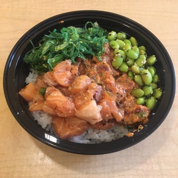 Ono Authentic Hawaiian Poke - Spicy ahi and shoyu salmon over rice. Portion sizes and quality are perfect! I love this place! - Poke Near Me - Edmonds, Washington Ono Authentic Hawaiian Poke - Spicy ahi and shoyu salmon over rice. Portion sizes and quality are perfect! I love this place! - Poke Near Me - Edmonds, Washington