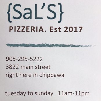 Sal's Pizzeria - the menu for the restaurant - Pizza Near Me - Niagara Falls, Ontario Sal's Pizzeria - the menu for the restaurant - Pizza Near Me - Niagara Falls, Ontario