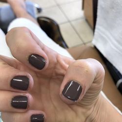 Nail polish was poorly done