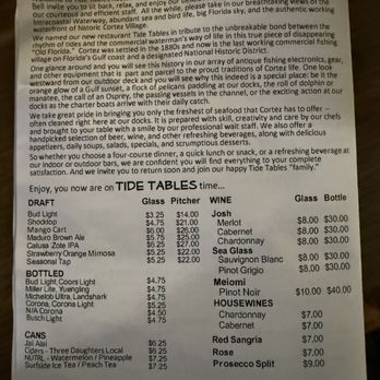 Tide Tables - Seafood Near Me - Cortez, Florida