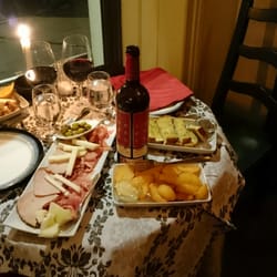 Andalucia - Dinner including 4 dishes of tapas and a bottle of Torres Ibericos red wine for 90 USD.
