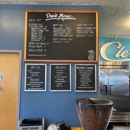Coffee menu Coffee menu