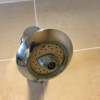 Mandara Spa - mildew on the shower heads in the men's lounge - Day Spas Near Me - Honolulu, Hawaii Mandara Spa - mildew on the shower heads in the men's lounge - Day Spas Near Me - Honolulu, Hawaii