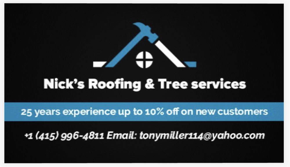 Slide of Nicks roofing and tree services