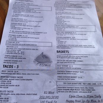 83 West - Seafood Near Me - Cedar Key, Florida 83 West - Seafood Near Me - Cedar Key, Florida
