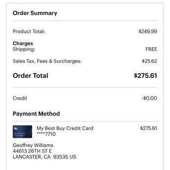 Best Buy - It's what I paid for a product that stopped working in the warranty period and the only gave me $221 back - Appliances & Repair Near Me - Palmdale, California