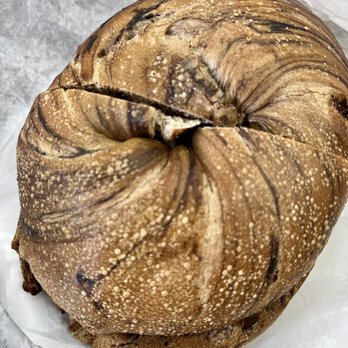 Rego Bagels - cinnamon raisin bagel toasted with cranberry walnut spread - Bagels Near Me - Rego Park, New York Rego Bagels - cinnamon raisin bagel toasted with cranberry walnut spread - Bagels Near Me - Rego Park, New York