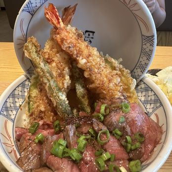 Tendon Kohaku - Beef Steak Aimori Tendon Set - Japanese Near Me - Bellevue, Washington