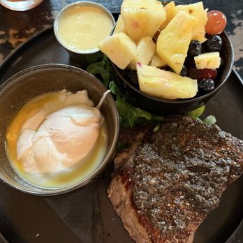 Casa East Sac - Steak and eggs - filet mignon with black truffle, truffle hollandaise sauce - Beer, Wine & Spirits Near Me - Sacramento, California Casa East Sac - Steak and eggs - filet mignon with black truffle, truffle hollandaise sauce - Beer, Wine & Spirits Near Me - Sacramento, California