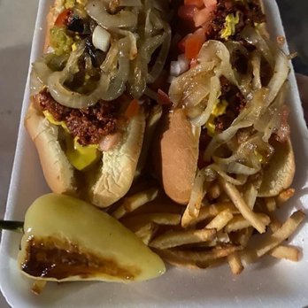 Top Dogs - two hot dogs and french fries - Hot Dogs Near Me - Yuma, Arizona Top Dogs - two hot dogs and french fries - Hot Dogs Near Me - Yuma, Arizona
