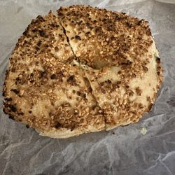 Chesapeake Bagel Bakery - Garlic bagel toasted