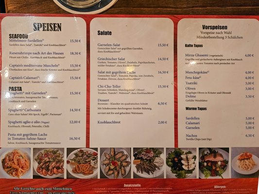 Menu photo 1 Captains Inn Frankfurt, HE Menu photo 1 Captains Inn Frankfurt, HE