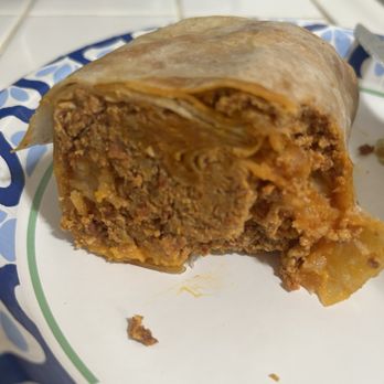 The Breakfast Burrito Factory - Half of a Spicy Chorizo Breakfast Burrito - Breakfast & Brunch Near Me - Hermosa Beach, California