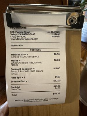 Menu photo 1 Provisions Vallejo, CA
