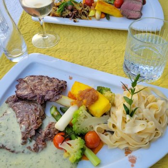 Restaurant Bären - Beef in front, lamb in back - Swiss Food Near Me - Wengen, BE