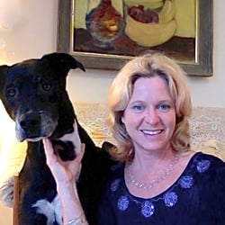 Tapping Into Integrity - The practitioner, Tara and her mascot.