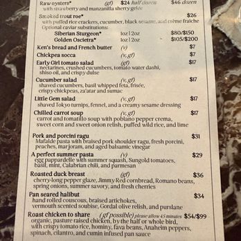 Coquine - Menu - New American Near Me - Portland, Oregon