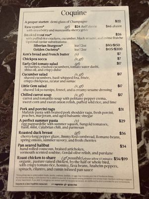 Menu photo 2 Coquine Portland, OR