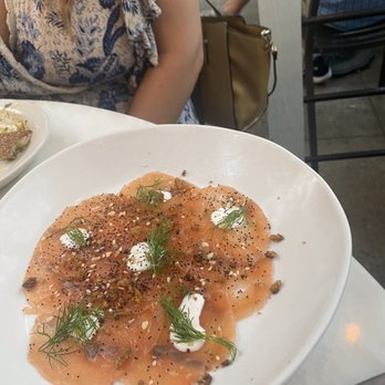 Rosewater - Salmon carpaccio - Mediterranean Near Me - Raleigh, North Carolina Rosewater - Salmon carpaccio - Mediterranean Near Me - Raleigh, North Carolina
