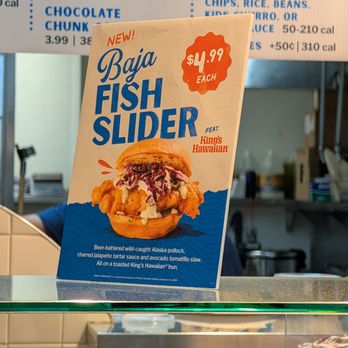 Rubio's Coastal Grill - Baja Fish Slider for $4.99 - Mexican Near Me - Orange, California Rubio's Coastal Grill - Baja Fish Slider for $4.99 - Mexican Near Me - Orange, California