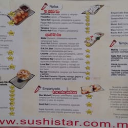 Sushi Star - Menú