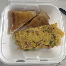 First I missing my Hash Browns but then I take a bite out the omelette I promise my dog won't eat this