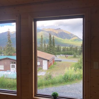 Clearwater Mountain Lodge - The view from the dining room, one morning a moose wondered by during breakfast... - Bed & Breakfast Near Me - Cantwell, Alaska