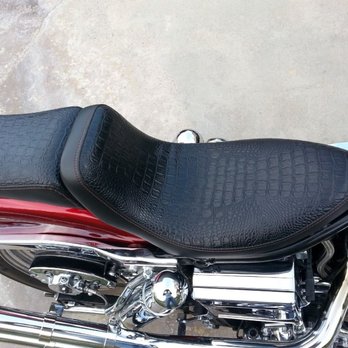 JP Custom Seats - Custom motorcycle seat with alligator pattern - Motorcycle Repair Near Me - Chatsworth, California
