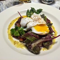 Asparagus, poached duck egg and broad beans Asparagus, poached duck egg and broad beans