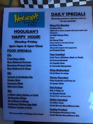 Menu photo 7 Hooligan's Sports Bar and Grill Vancouver, WA