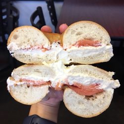 The Bagel Factory - Lox sandwich on plain bagel