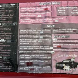 Los TacoAches - Menu