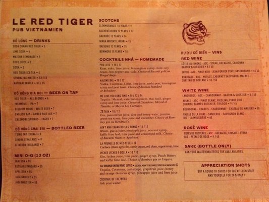 Menu photo 4 Le Red Tiger Montreal, QC
