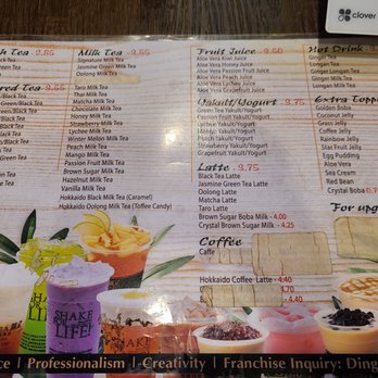 Ding Tea - Menu 8.22.2020 - Coffee & Tea Near Me - San Diego, California