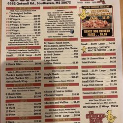 The Chicken Shack - The menu