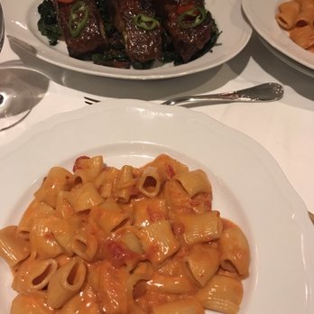 Carbone - Spicy rigatoni and the cherry pepper ribs - Italian Near Me - New York, New York