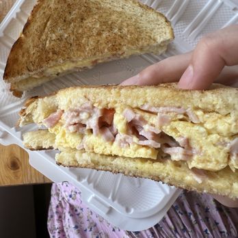 Stone Oven Bakery Cafe - Egg sandwich with provolone cheese, red peppers, and ham - Bakeries Near Me - Cleveland, Ohio Stone Oven Bakery Cafe - Egg sandwich with provolone cheese, red peppers, and ham - Bakeries Near Me - Cleveland, Ohio