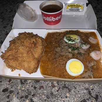 Jollibee - 1 Pc Chickenjoy with Palabok Fiesta - Fast Food Near Me - Honolulu, Hawaii