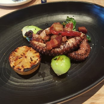 Joule - Octopus, bok choy, hot bacon vinaigrette 18 - Korean Near Me - Seattle, Washington Joule - Octopus, bok choy, hot bacon vinaigrette 18 - Korean Near Me - Seattle, Washington