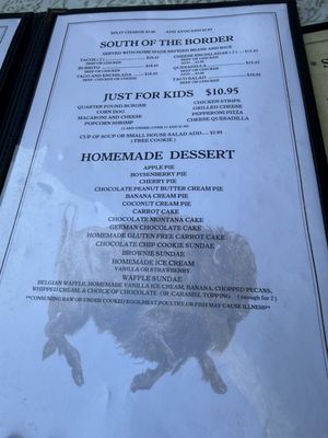Menu photo 1 Janet's Montana Cafe Alpine, CA Menu photo 1 Janet's Montana Cafe Alpine, CA