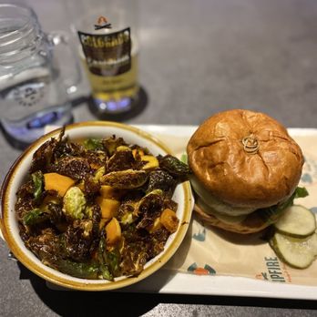 Colorado Campfire - Campfire burger and Brussels sprouts! - American Near Me - Denver, Colorado Colorado Campfire - Campfire burger and Brussels sprouts! - American Near Me - Denver, Colorado