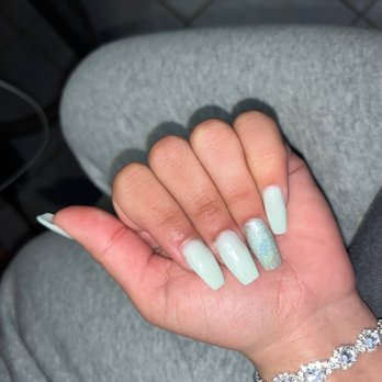 Safety Nails and Spa - full set with dip powder and chrome accent nail - Nail Salons Near Me - Elk Grove, California