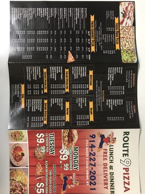 Menu photo 1 Route 9 Pizza Cold Spring, NY Menu photo 1 Route 9 Pizza Cold Spring, NY